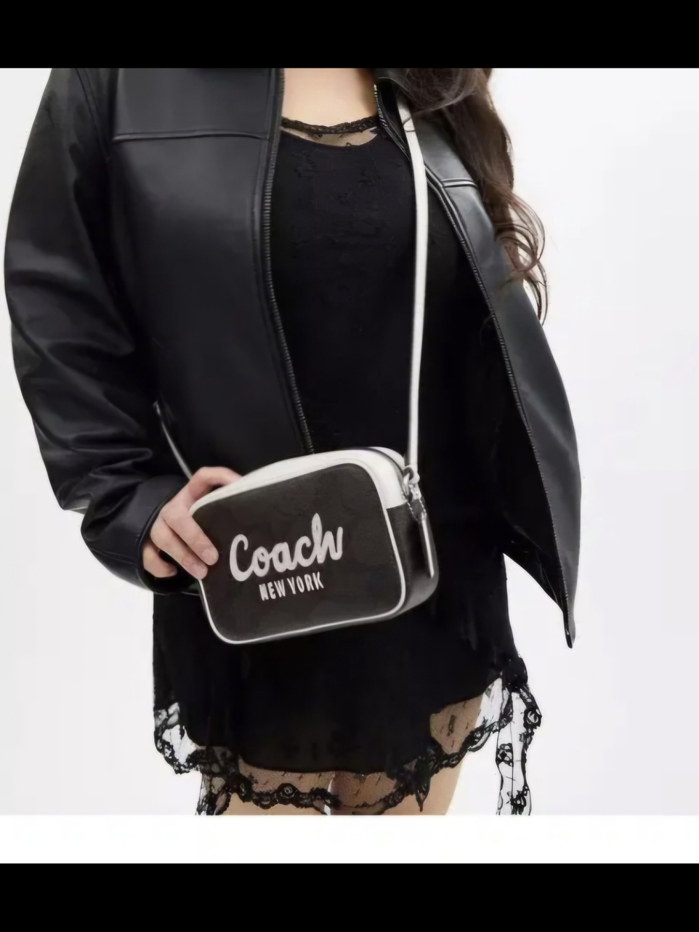 Coach Mini Jamie Camera Crossbody Bag Leather Coach Script Brown And Cream - Picture 3 of 14